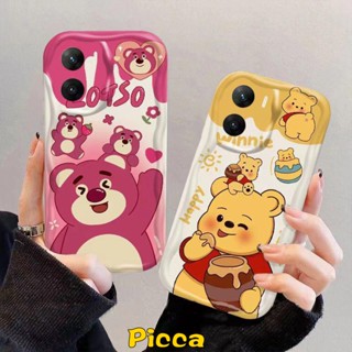 Caixa Winnie The Pooh Para Redmi 12 9A 9 12C 9C 10A 10C A1 9T A2 10 9C NFC Nota 8 9 12 11 10s 12Pro 11s 10 Pro Max Plus Mi 11 12 Lite Poco M3 Morango Fofo Capa De Urso Lotso