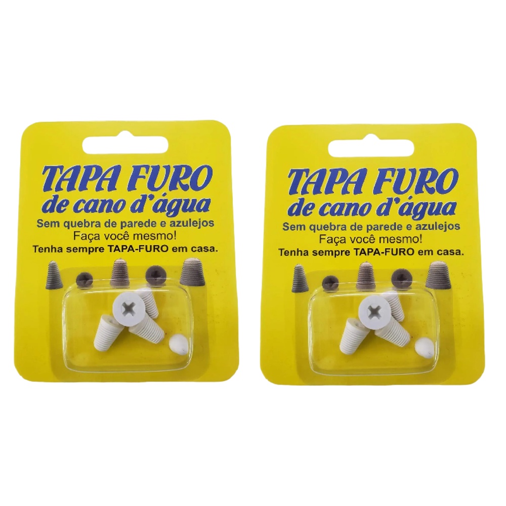 2 Cartelas De Tapa Buraco Em Cano D' Agua Pvc Furado com 10 unidades Total