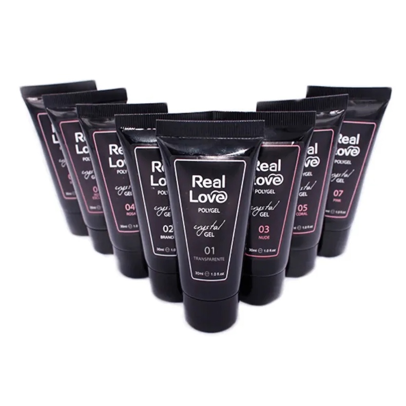 Polygel Unha Cristal Gel 30 Ml Real Love alongamentos