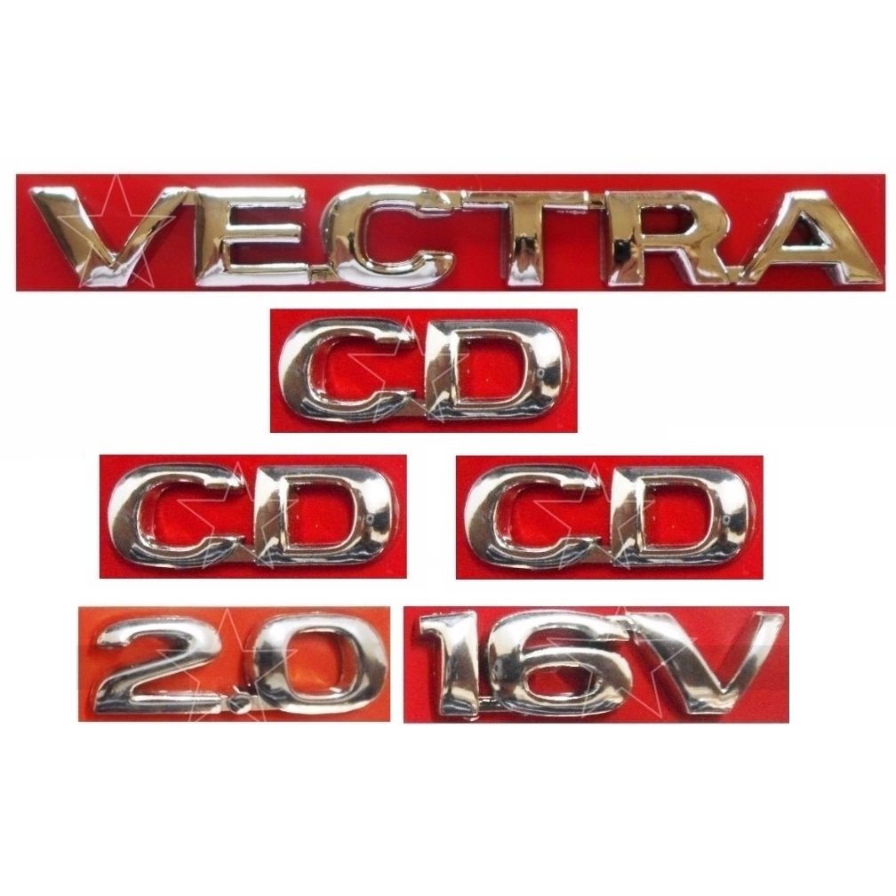 Emblemas Vectra Cd 2.0 16v + Laterais Cd - 1997 À 1999