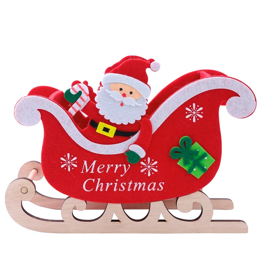 Trenó Decorativo de Natal - 11 cm x 16 cm - 1 unidade - Cromus - Rizzo