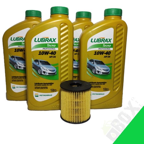 KIT TROCA DE ÓLEO 10W40 LUBRAX + FILTRO CITROEN, PEUGEOT