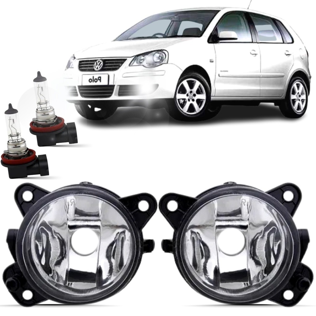 Par Farol Milha Volkswagen Polo 2007 2008 2009 2010 2011 2012+Lâmpada em Oferta na Shopee