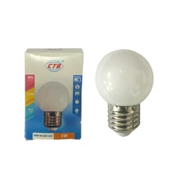 Lâmpada Bolinha Mini Bulbo 220v 1w E27 Decoração Branco Frio