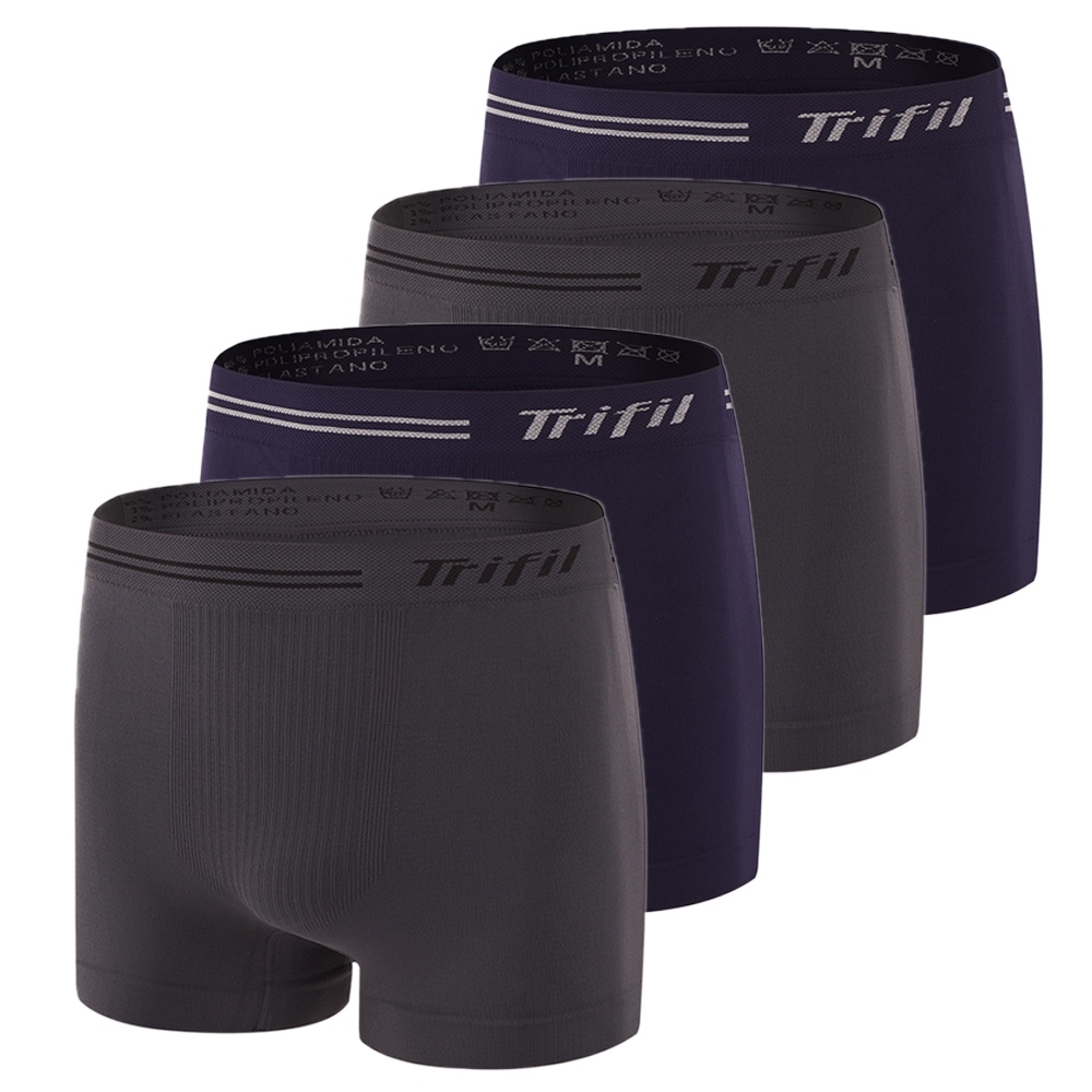 Kit 4 Cuecas Boxer Masculino Trifil Sem Costura Microfibra em Oferta na Shopee