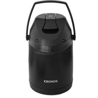 Garrafa Térmica Cronos Preta De Inox 2,5 L