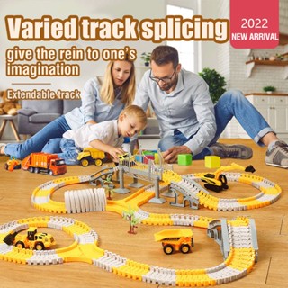 Jogo De Pista De Corrida Ferroviária Brinquedos Diy Toys For Kids Montagem Curva Flash Flexível Presentes Educacionais Para Carros Leves