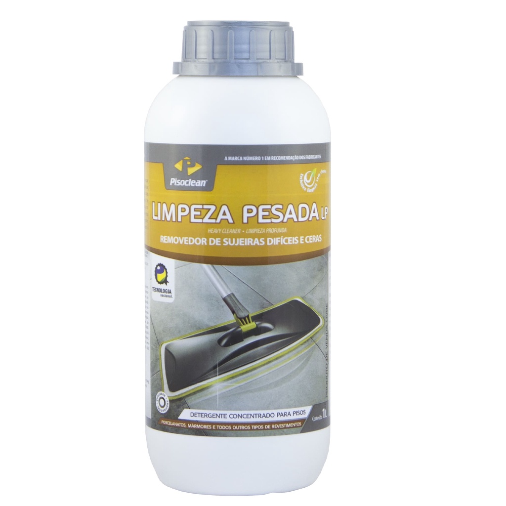 LIMPEZA PESADA LP - LIMPADOR E REMOVEDOR DE CERAS - SEM CHEIRO - PISOCLEAN - 1 LITRO