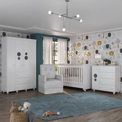 Quarto Completo com Poltrona de Amamentação Pimpolho Multimóveis MP4073