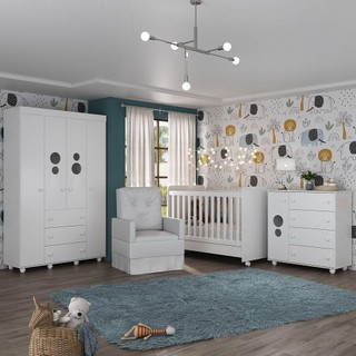 Quarto Completo com Poltrona de Amamentação Pimpolho Multimóveis MP4073 em Oferta na Shopee