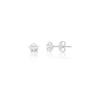 Brinco Prata 925 Estrela Zirconia 3mm