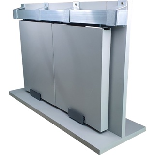 Kit p/ Porta Correr Trilho 2,00m 35x35 Alumínio Natural p/ Duas Portas em Oferta na Shopee