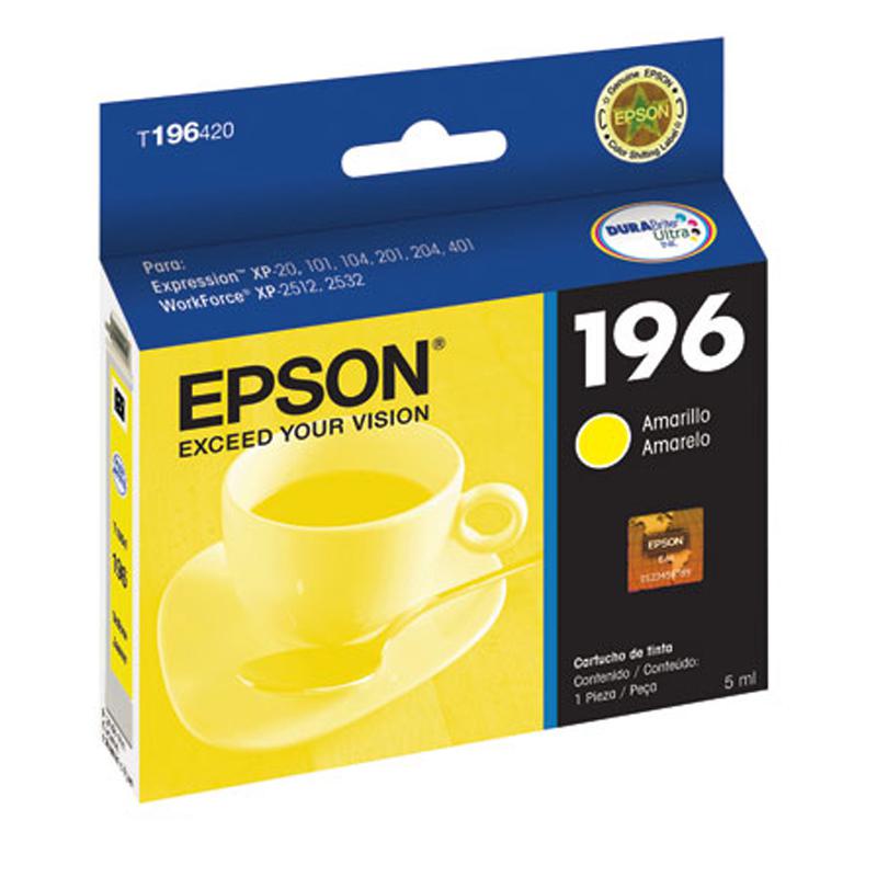 Cartucho Epson (196) T196420 amarelo 290 páginas em Oferta na Shopee
