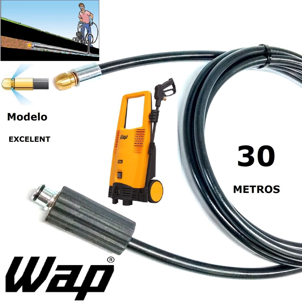 Mangueira desentupidora de tubulação WAP - 30 Metros - Wap EXCELENT