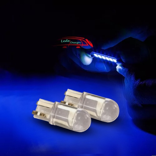 2 Lâmpada Led Farolete Azul Anil Corsa Celta Classic Wind