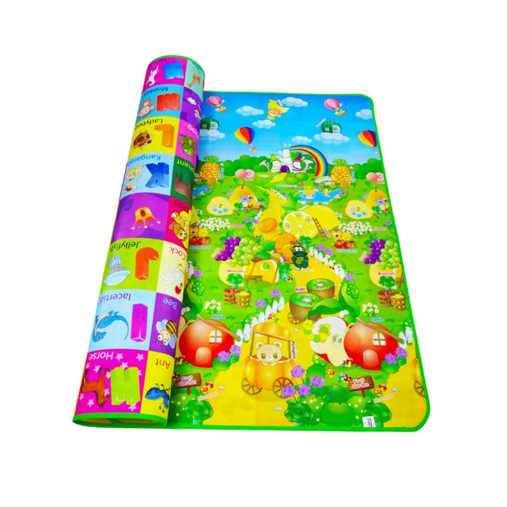 Tapete Infantil Gigante Atividades Educativo Tapete Dois Lados 90 X 120 CM Ou 180 x 200 CM