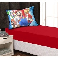 Jogo de lençol solteiro 2 peças Poliester Super Mario