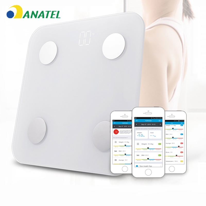 Balança Corporal Bioimpedância Profissional Bluetooth Balança Corporal Digital até 180kg (PROMOÇÃO) Com Vidro Temperado