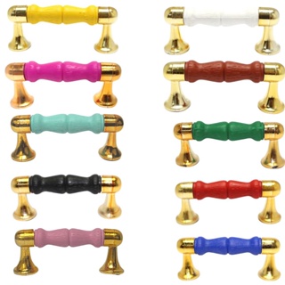 KIT C/ 50 PUXADORES FONE ALÇA CANECA DE LATINHA BASE DOURADA em Oferta na Shopee