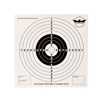 Alvo - Falconarmas - em Papelão - 14x14 - 50 Unidades