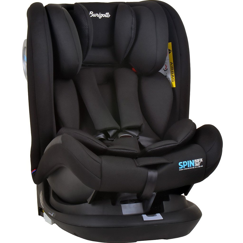Cadeirinha para Carro Burigotto Spin 360 Isofix 0-36Kg Black em Oferta na Shopee