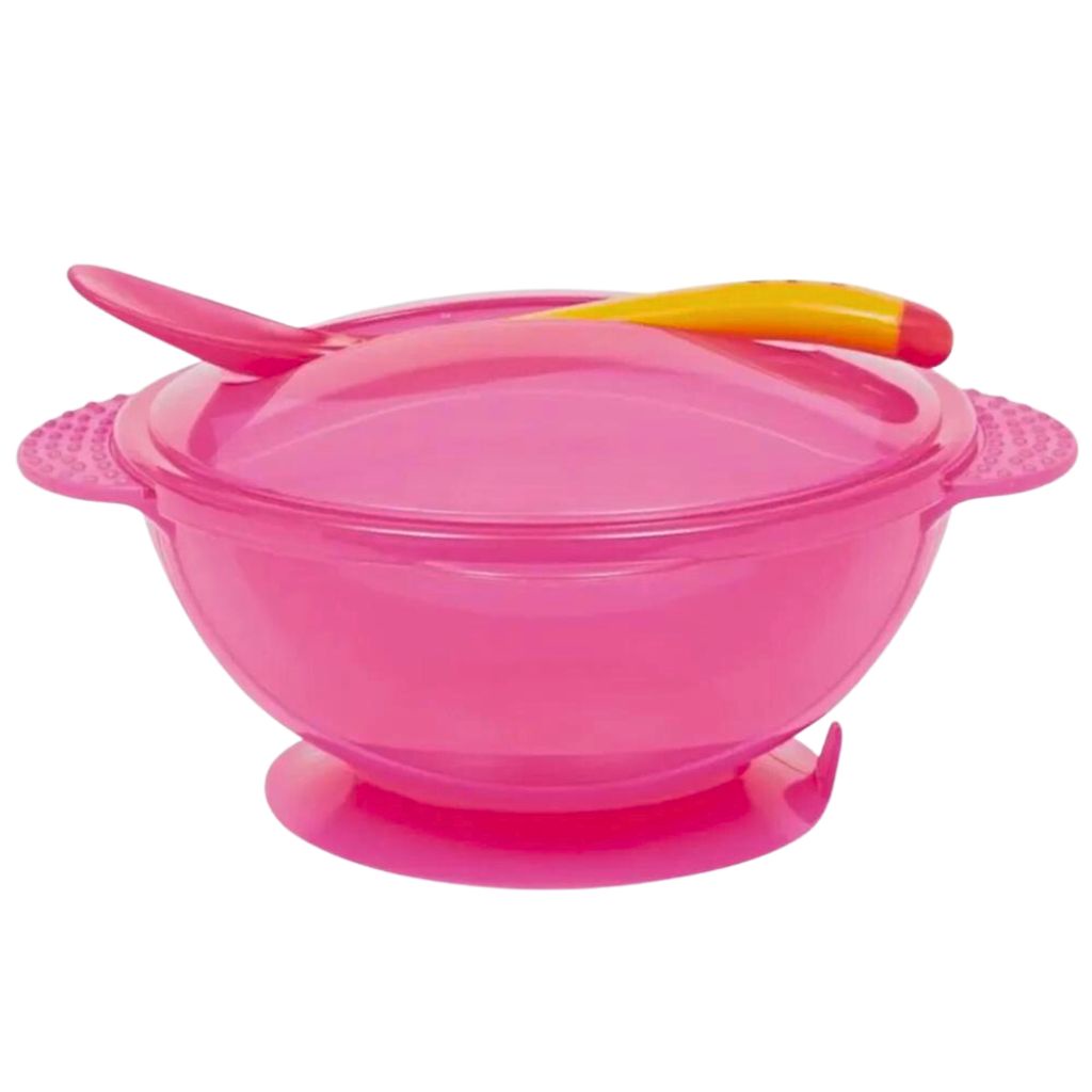 Kit Prato Bowl Com Tampa E Colher Rosa Infantil 400ml 5230 - Buba em Oferta na Shopee