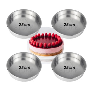 Kit Jogo 4 Forma Redonda Fundo Fixo 25 x 5 Assadeira Alumínio em Oferta na Shopee