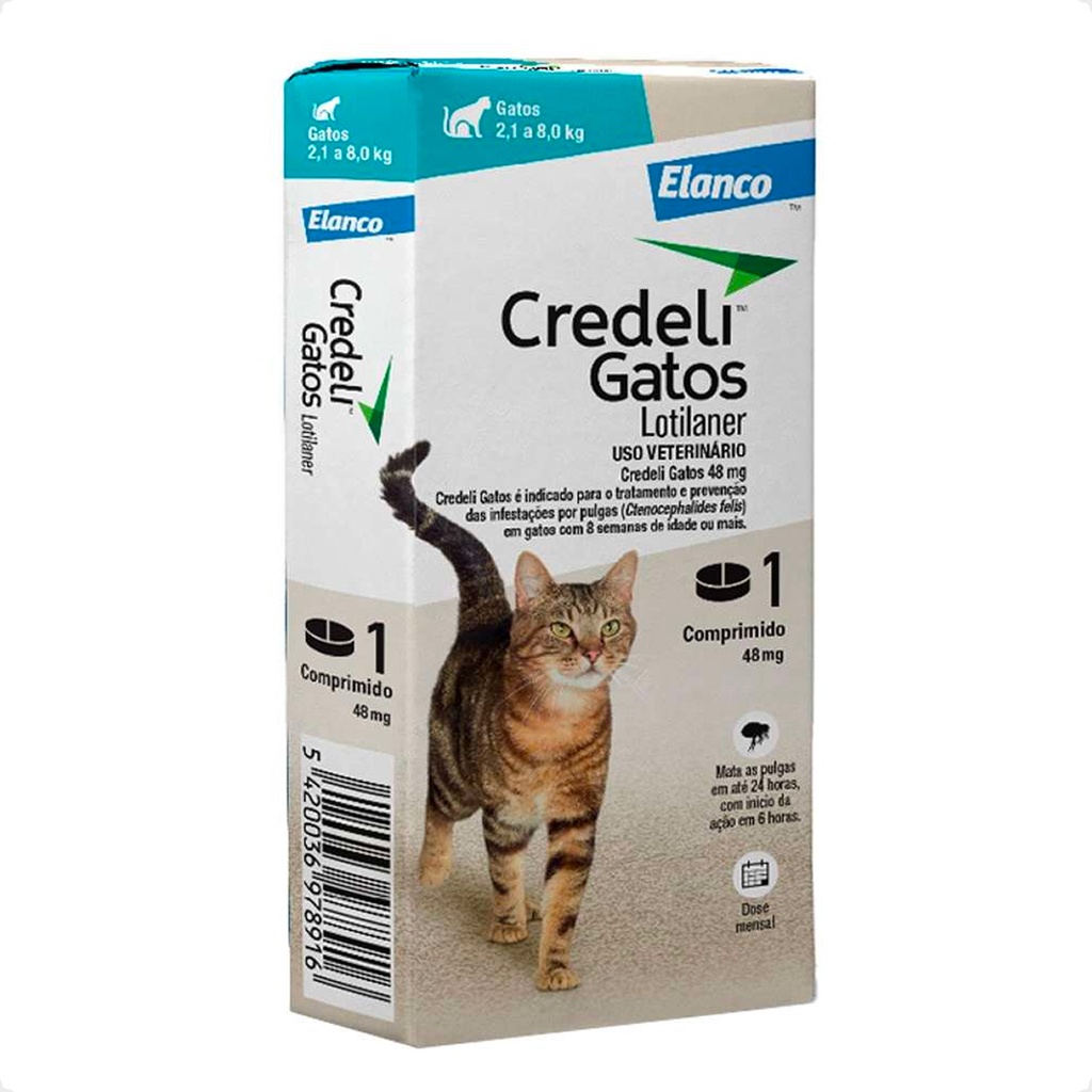 Credeli Antipulgas Elanco para Gatos de 2,1 a 8 Kg - 48 mg em Oferta na Shopee