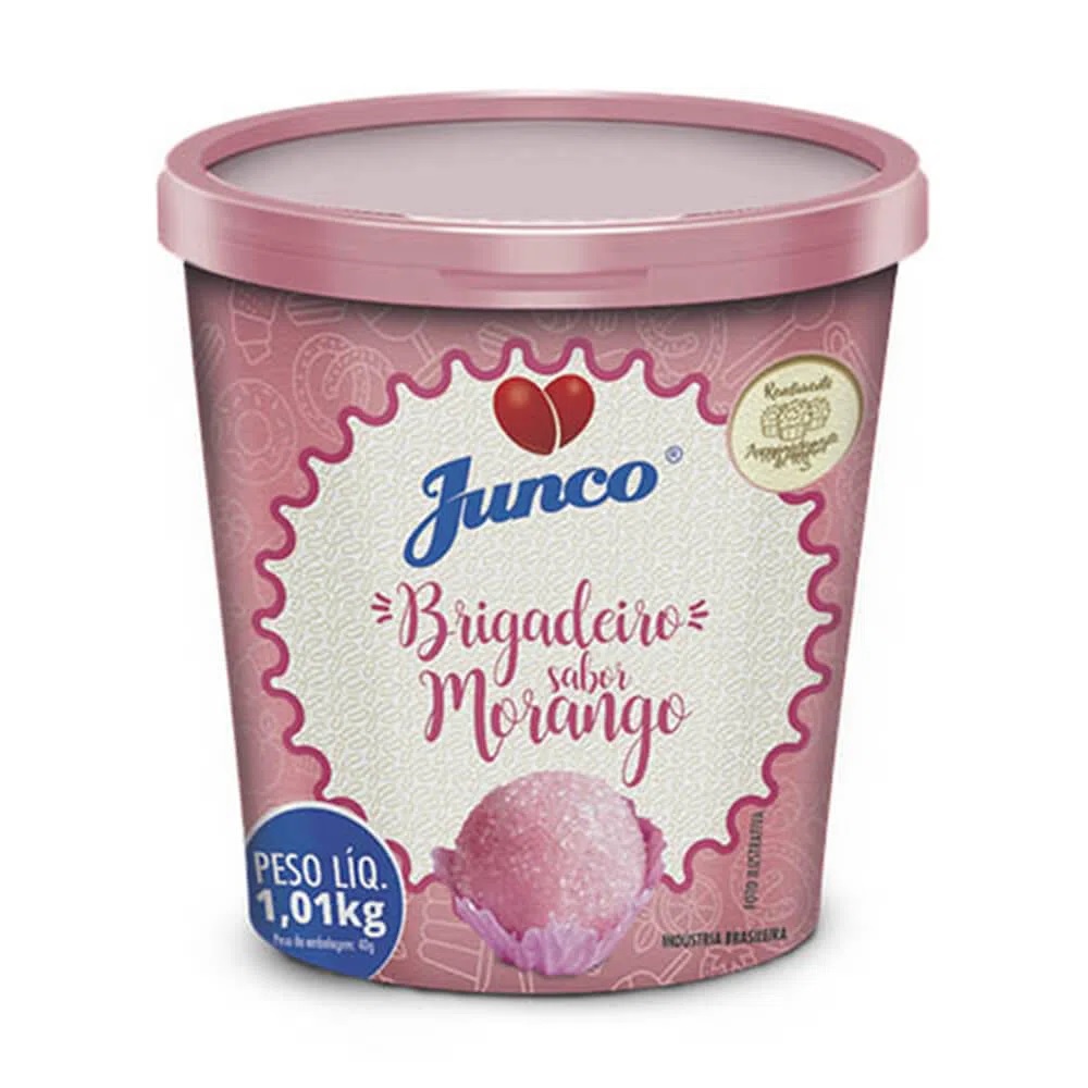 Brigadeiro Sabor Morango 1,01kg Junco em Oferta na Shopee