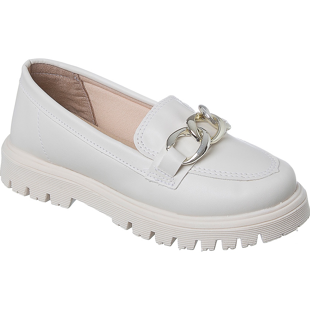 Mocassim Infantil Feminino Macio Oxford Corrente Ref 28001