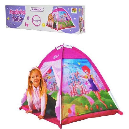 BARRACA DOBRÁVEL FADINHA FELIZ 112 X 112 X 94 CM