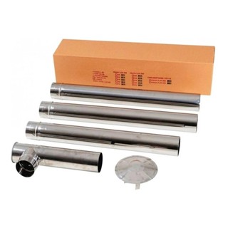 Kit Chaminé para Fogão a Lenha 5 Peças 110mm Aço Galvanizado
