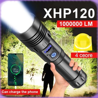 Super XHP120 A Lanterna De LED Mais Potente Tática Recarregável De Alta Potência Camping USB 26650