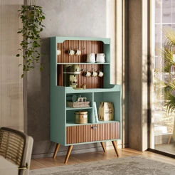 Cantinho do Café Rubi Lukaliam Móveis Menta Ripado 3d