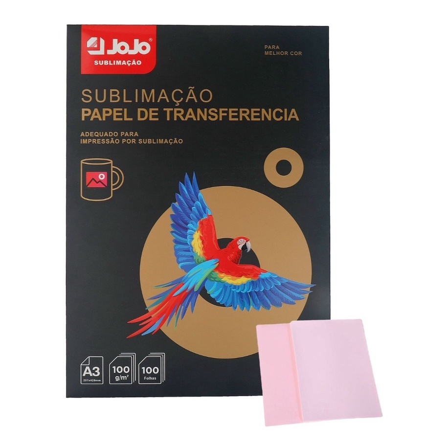 Papel Sublimatico A3 Fundo Rosa Pink 100 Folhas Profissional