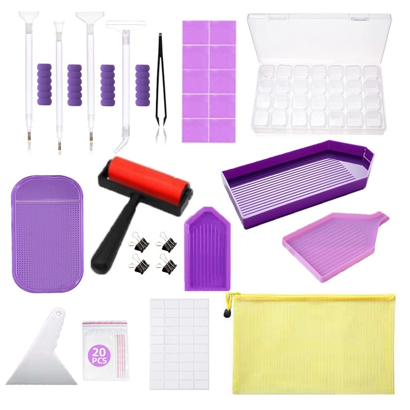 Ferramenta De Pintura De Diamante DIY Acessórios Para Ferramentas De Perfuração De Ponto Roxo Abertura De Argila Roxa Di