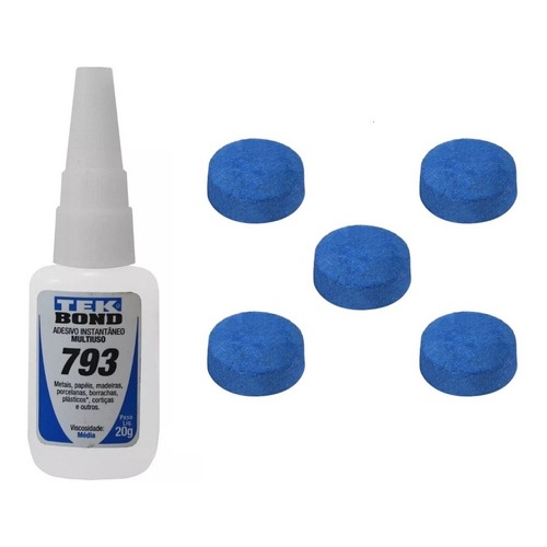 5 Solas Para Tacos De Sinuca Bilhar 11mm + Cola Tek Bond