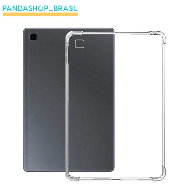 Capa Case Silicone Para Tablet Galaxy Tab A7 10.4 T500 / T505 Capinha Transparente + Pelicula Vidro Temperado 9H Pronta Entrega
