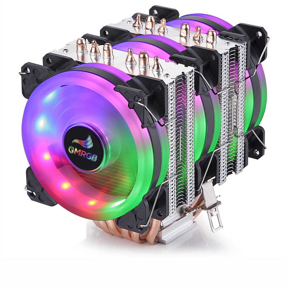 GMRGB Cpu Cooler 2011 6 Heat Pipes Processador Cooler x99 Para Intel Lga 2011-V3/2011/1366/1151/1150/1155 /1700 /AM4/AM3+/AM2+ Radiatier AMD Hurricane 4PIN PWM Air Cooler Cpu Ventilador de Refrigeração