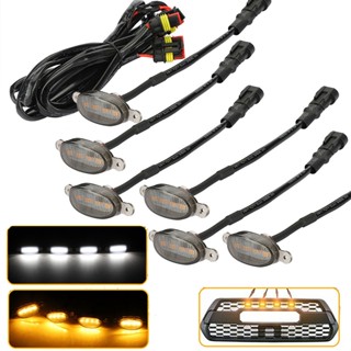 Luz De LED Da Grade Dianteira Do Carro Grelha Universal Âmbar Branca 4LED Eagle Eye Lamp for Off Road Trunk SUV Ford Toyota