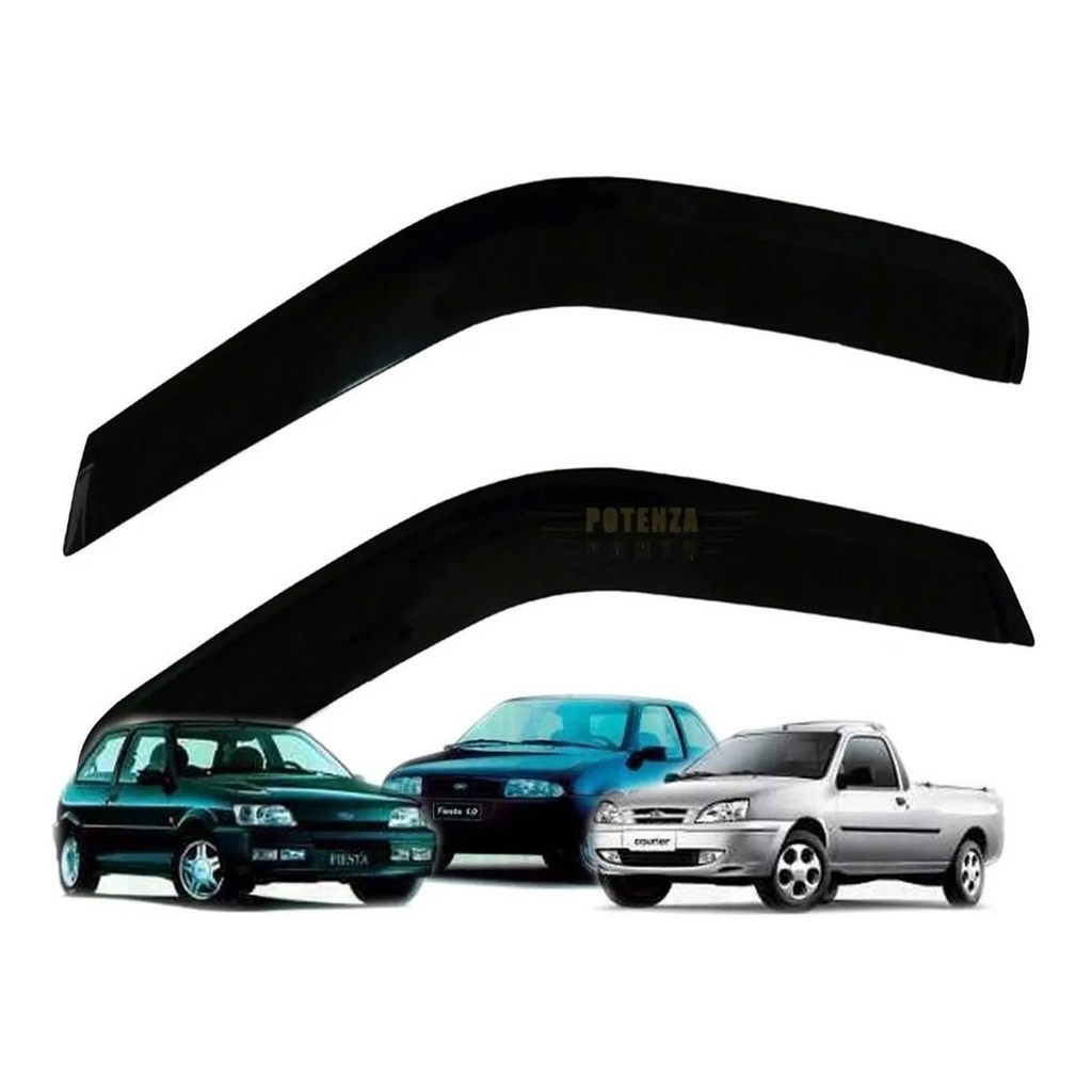 Calha De Chuva Defletor Ford Fiesta Courier Street 1996 A 2002 2 Portas Fume Tiger FD3623