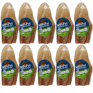 Brinquedo Petisco Mordedor Natural Para Cães Orelha Bovina Nospet 10un