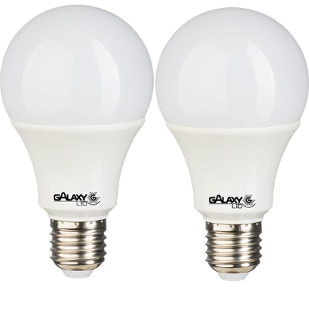 Kit 2 Lampada Led Bulbo Pera A60 De 15W Bivolt Soquete E27 Luz Branco Frio 6500K 1311 Lúmens Galaxy