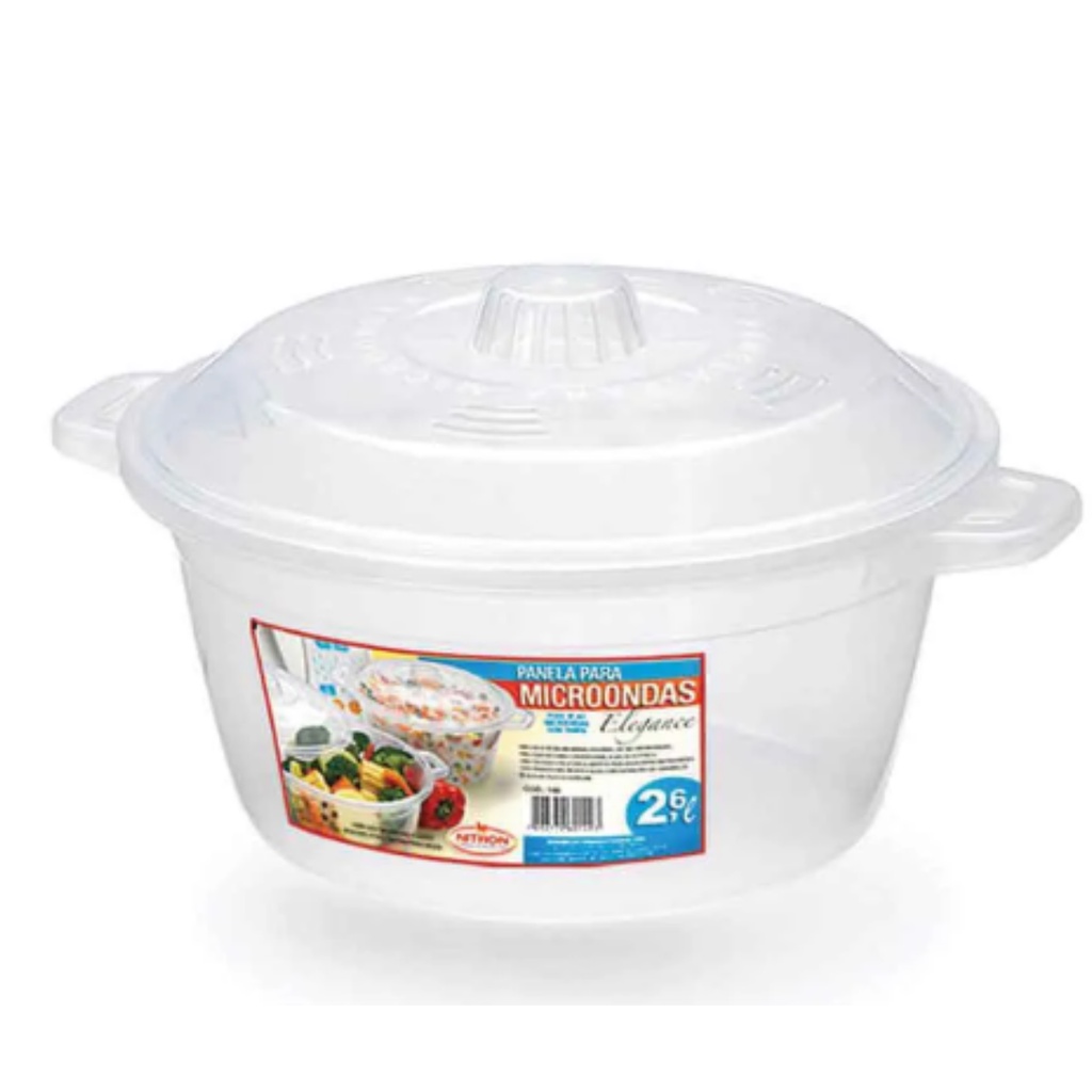 Panela Para Microondas Elegance 2,6 Litros Nitron Cozimento em Oferta na Shopee