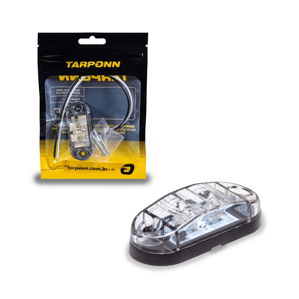 Lanterna Delimitadora Lateral Branca Carreta Caminhão Reboque 12/24v em Oferta na Shopee