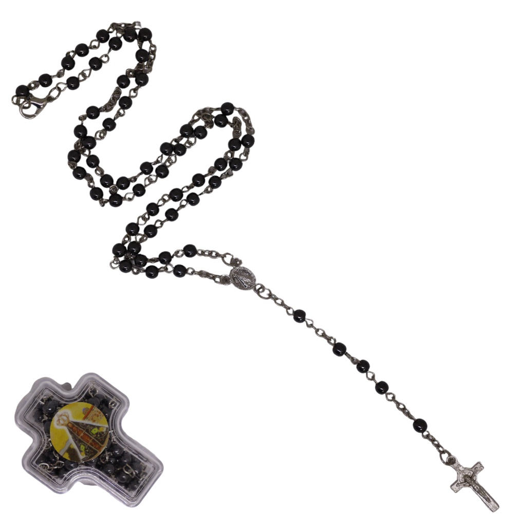 Terço Religioso para Presente Nossa Senhora da Conceição Aparecida Mãe de Deus Rainha dos Anjos Advogada dos pecadores Caixinha Cruz