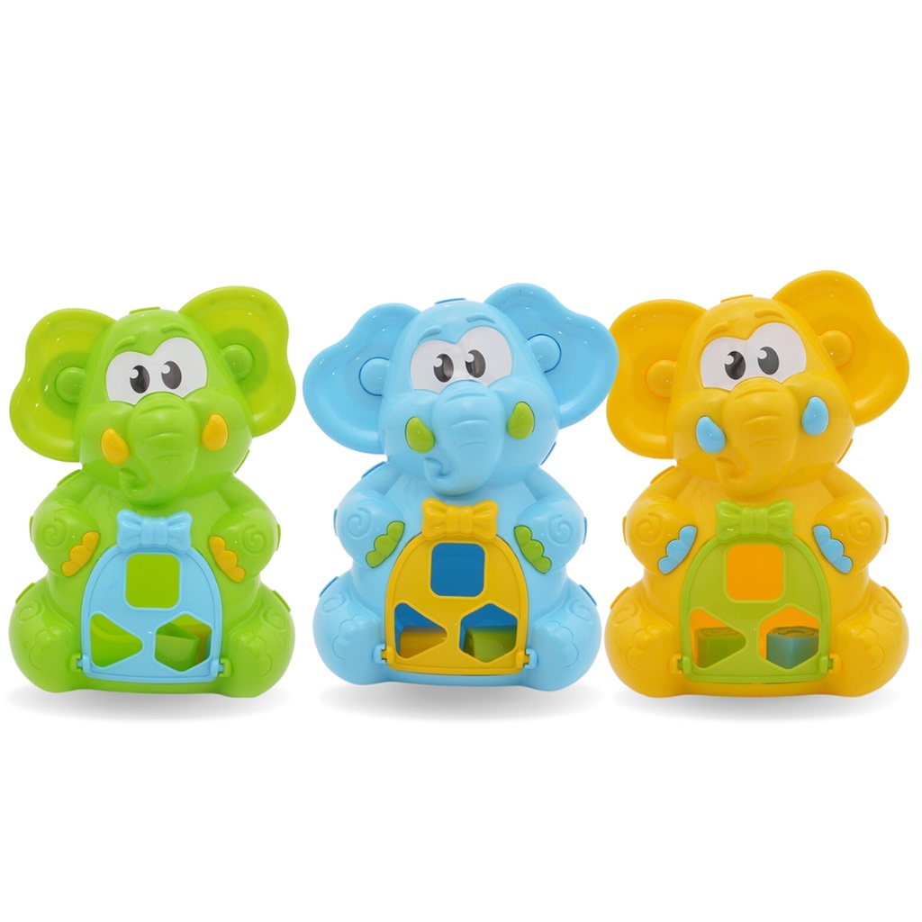 Elefantinho Ted Didático Educativo Pedagógico Colorido Encaixa Formas Unidade Bebe Criança