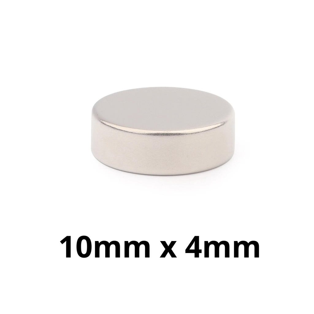 Kit 5 Peças Imã Neodímio Potente Disco Magnético N35 10x4 mm Pastilha Redondo Pequeno Super Forte