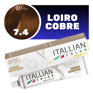 Coloraçao Itallian Color Professional 7.4 (47c) Louro Cobre
