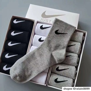 NK Meias Esportivas De Basquetebol Homens/5 Pares Em Uma Caixa Meias Esportivas Casuais De Corrida Algodão Unisexo